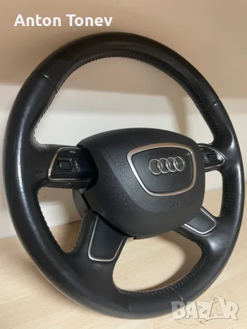 Оригинален кожен,мултифонкционален волан свален от AUDI Q5 2015g, снимка 4 - Аксесоари и консумативи - 55595628