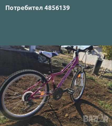 Велосипед KROSS 24 LIZZY D MTB T TZ50 велосипед Pink/White, снимка 4 - Велосипеди - 54899162