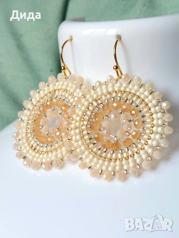 Нови обеци с кукички в три цвята, снимка 7 - Обеци - 53959474