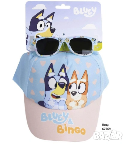 Детски Комплект Шапка с Козирка и Слънчеви Очила Stitch Minnie Bluey Paw Patrol Spidey Cars, снимка 6 - Други - 54681446