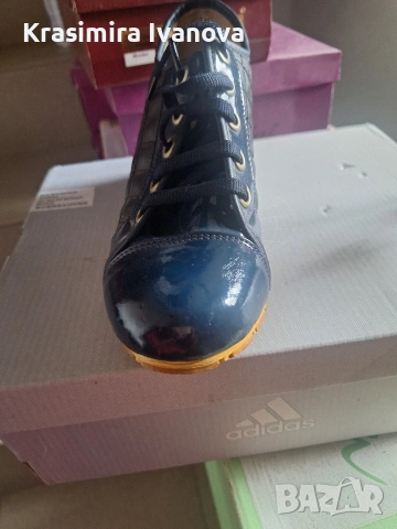 обувки син лак и еко кожа , снимка 2 - Дамски ежедневни обувки - 54160246