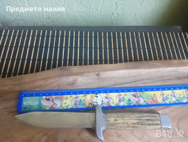  Ловен нож с дръжка от рог, снимка 2 - Ножове - 55332158