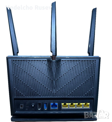 Рутер ASUS RT-AX68U , AX2700 Dual Band WiFi 6 (802.11ax), снимка 2 - Рутери - 54400837