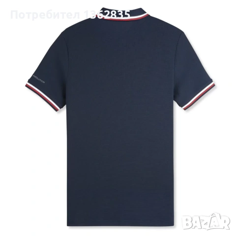 НОВА оригинална синя тениска с яка MUSTO размер L / 52 от Германия, снимка 2 - Тениски - 53958672