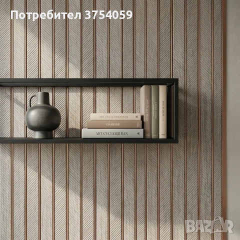 Дизайнерски 3D панел със сребриста текстура и меден кант - 16 см х 2.8 м, снимка 6 - Декорация за дома - 55148648