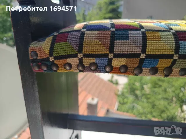 Старинна пейка с келтски мотиви, снимка 4 - Столове - 55357839