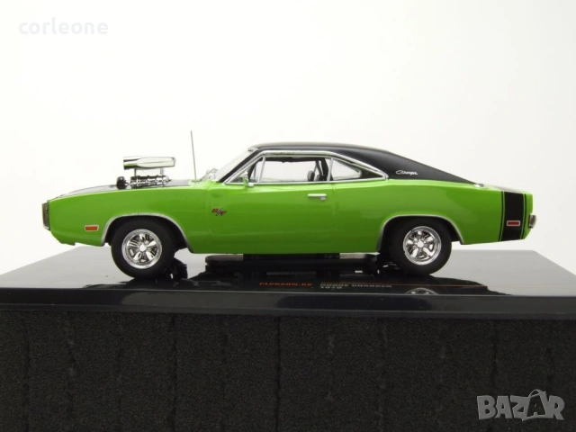Dodge Charger R/T 1970 - мащаб 1:43 на ixo models моделът е нов в PVC дисплей-кейс, снимка 7 - Колекции - 54972366