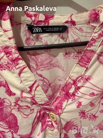 Рокля Zara 100% памук, снимка 5 - Рокли - 54667927
