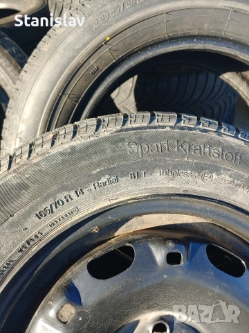 Гума с джанта 5x100 VW Vag 14 цола 165 70 R 14, снимка 6 - Гуми и джанти - 55094266