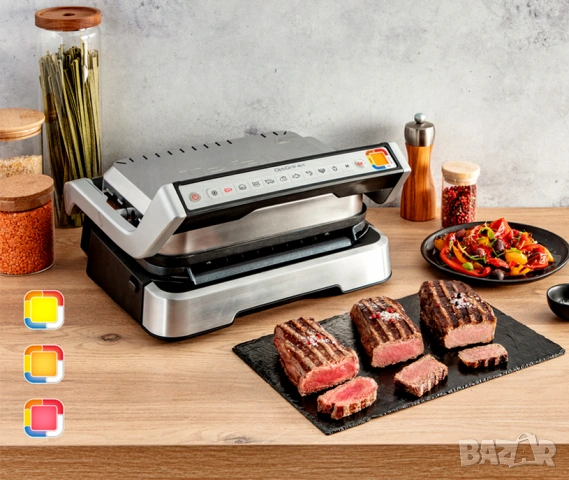 Грил Tefal OptiGrill 2в1 GC772D, снимка 6 - Тостери - 54653852