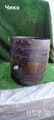 здраво дъбово дървено буре 10л, снимка 3 - Антикварни и старинни предмети - 54115004