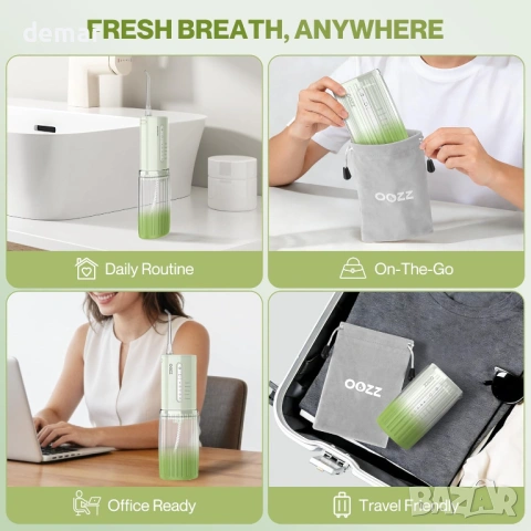 Govee/OOZZ Travel Water Flosser — преносим зъбен душ система за зъби с 6 накрайника и IPX8, снимка 4 - Други - 54877431