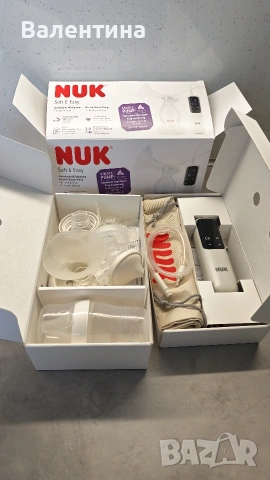 Електрическа помпа за кърма NUK Soft & Easy с презареждаема батерия,Бутилка NUK Perfect Match, снимка 5 - Помпи за кърма - 54247688