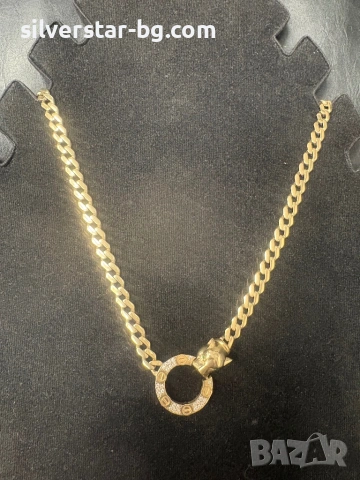 Златно колие cartier 20, снимка 6 - Колиета, медальони, синджири - 54672355
