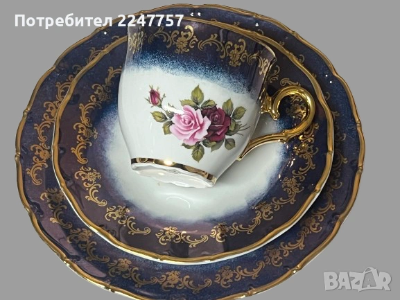 Уникален троен сет порцелан, снимка 3 - Антикварни и старинни предмети - 54179603