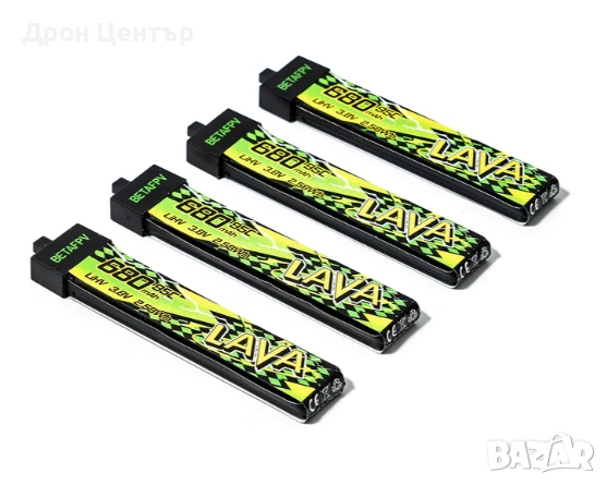 BetaFPV LAVA 680mAh 1s 95C комплект батерии (4 броя), снимка 2 - Дронове и аксесоари - 55064654