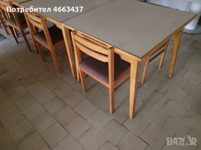 Масивна маса - парен бук с четири стола, снимка 2 - Други машини и части - 54191128