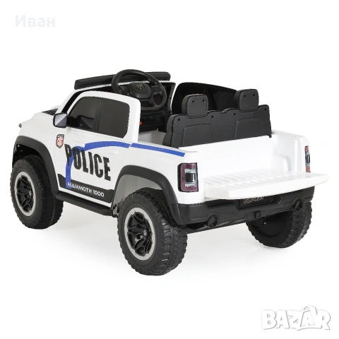 ТОП ЦЕНАНОВО!Акумулаторен джип RAM POLICE WHITE с 12V батерия,EVA гуми,сигнални светлини,дистанно, снимка 10 - Детски велосипеди, триколки и коли - 55074872