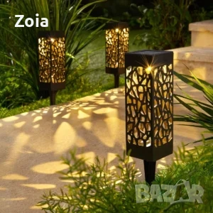 Декоративни соларни лампи за градина - 6бр., снимка 2 - Соларни лампи - 54240811