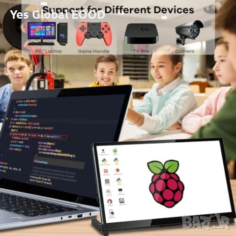 LAFVIN 10.1" IPS Touch HDMI монитор за Raspberry Pi, снимка 4 - Монитори - 54740514