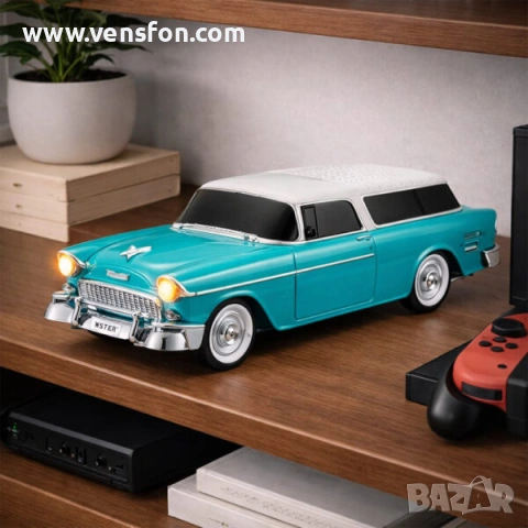  Bluetooth тонколонка WS-1955 10W, преносим безжичен подарък за автомобилни ентусиасти /тюркоаз/, снимка 5 - Bluetooth тонколони - 54289153
