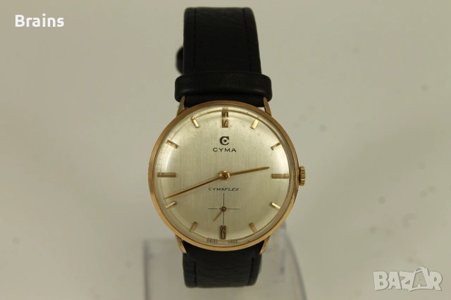 1960's CYMA CYMAFLEX Позлатен Швейцарски Часовник, снимка 2 - Мъжки - 54800575