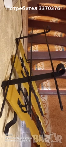 Стенна закачалка-дърво и ковано желязо, снимка 6 - Закачалки - 54276625