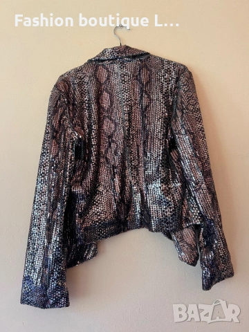 Уникално сако от пайети размер L / XL на марката Blanco 🖤, снимка 7 - Сака - 54314708
