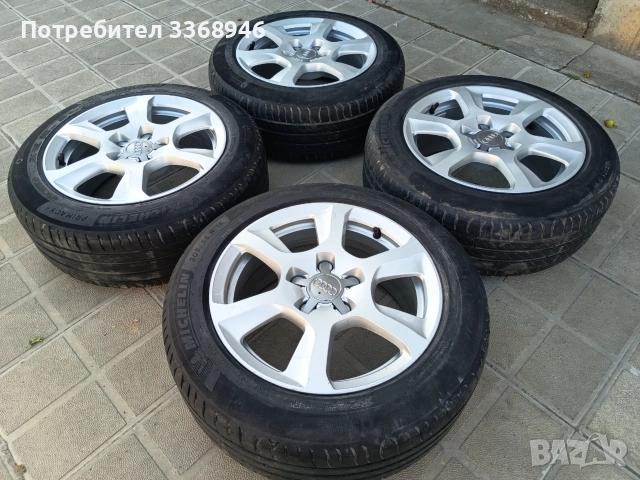 Джанти Оригинални Audi 16" 5x112 с гуми 205/55/16 Michelin , снимка 4 - Гуми и джанти - 55040486