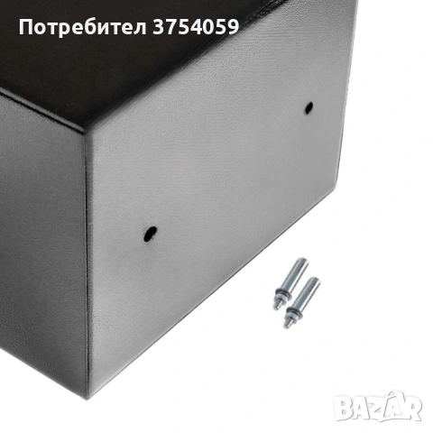 Електронен сейф с кодова клавиатура и резервен механичен ключ – 4.6L, включени батерии и монтажни бо, снимка 6 - Сейфове и каси - 55185211