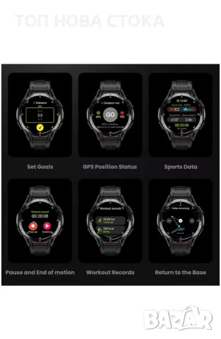 Смарт часовник OUKITEL Watch BT12, AMOLED екран 1.43", черен GPS, снимка 10 - Смарт часовници - 55409441