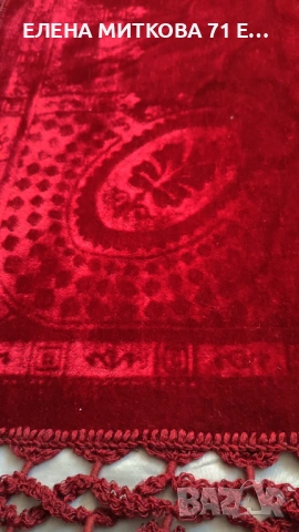 Тежка кадифена покривка за маса с фестони нова 160 х 160 см, снимка 8 - Покривки за маси - 54184011