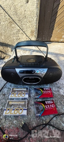 Sanyo CD Player Cassette Tape Recorder Radio Boombox MCD-Z150F