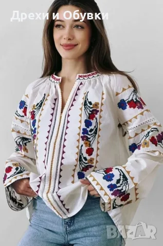 Ленена пола и блуза с бродерии , снимка 9 - Комплекти - 55494433
