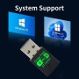 Безжичен адаптер Wifi 6 + Bluetooth 5.4, USB, 900Mbps, 2.4/5.8Ghz за лаптоп, компютър, снимка 1