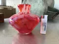 Ретро цветна вазичка от калиево стъкло , снимка 5