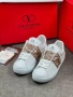 Valentino Дамски Бели Маратонки С Кристали👟Дамски Спортни Обувки С Камъни В Бял Цвят Код E1329, снимка 3