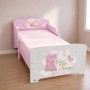Детско легло Peppa Pig 140x70 см с ламелна основа - Розово легло с Пепа Пиг, замък и еднорог, снимка 2
