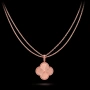Van Cleef & Arpels VCA Rose Gold Magic Clear Long Vintage Alhambra Clover Дамско Колие, снимка 8
