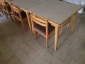 Масивна маса - парен бук с четири стола, снимка 2