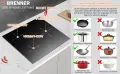 Индукционен плот за вграждане Karinear с 3 зони, 5200W, Тъч контрол и Таймер, снимка 9