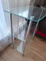 Стъклата масичка за телевизор и декорация., снимка 2