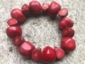 стар комплект колие и гривна - естествени корали, снимка 3