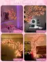 LED лампи за стена - клонки с черешов цвят, 8 режима, 144 LED, дистанционно, 2,3 м, снимка 6