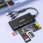 Нов проверен професионален 7 в 3 Карт Райдър USB C USB 3.0 Lightning за 5 карти едновременно, снимка 1