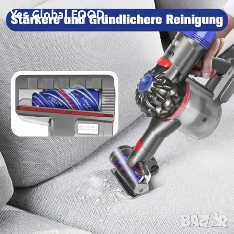 RUKHOOL мини турбо четка за Dyson V7 V8 V10 V11 V15, снимка 6 - Прахосмукачки - 55016697
