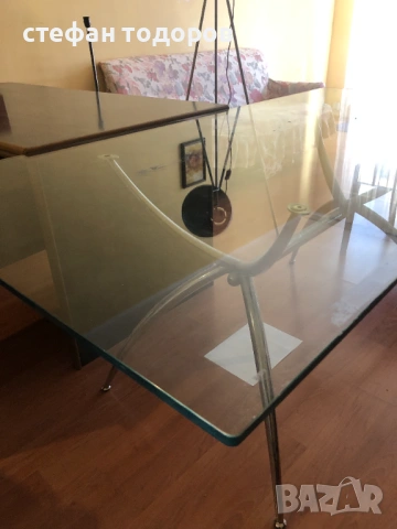 Маса трапезна , закалено стъкло 12 мм, снимка 2 - Маси - 54322966