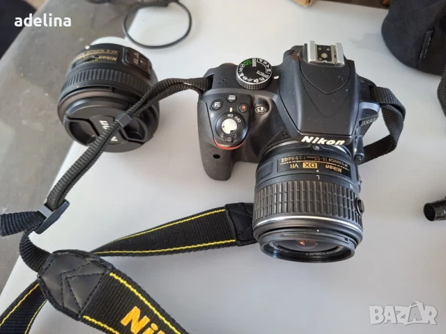 NIKON D3300 + 2 обектива + чанта + аксесоари, снимка 6 - Фотоапарати - 55076680