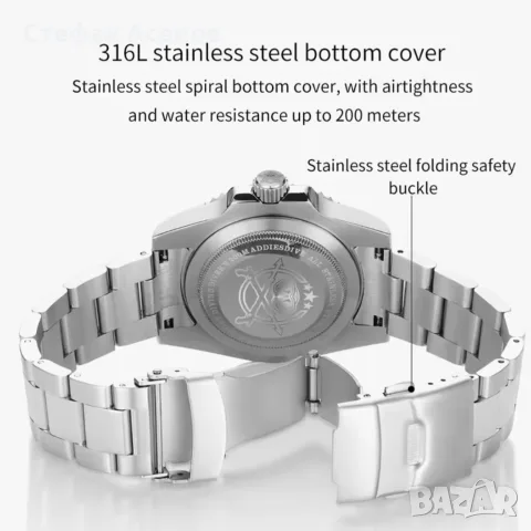 Чисто нов diver часовник Addiesdive, снимка 8 - Мъжки - 55621517
