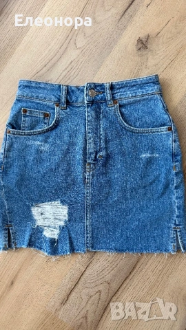 Дънкова пола - Pull&bear, снимка 2 - Поли - 54779832